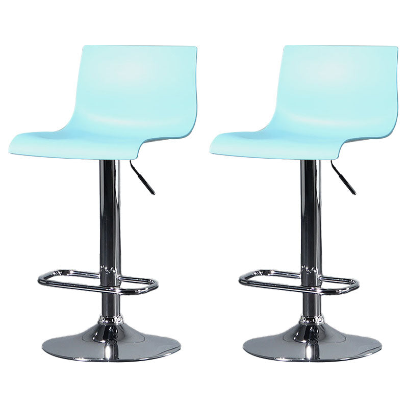 Contemporary Swivel Adjustable Height Stool Matte Finish Plastic Home Barstool