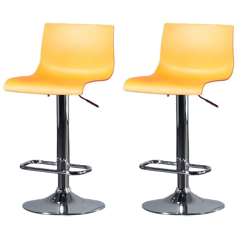 Contemporary Swivel Adjustable Height Stool Matte Finish Plastic Home Barstool