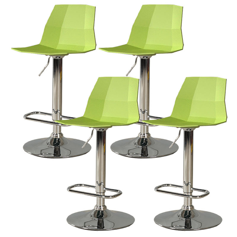 Contemporary Swivel Adjustable Height Stool Matte Finish Plastic Home Barstool