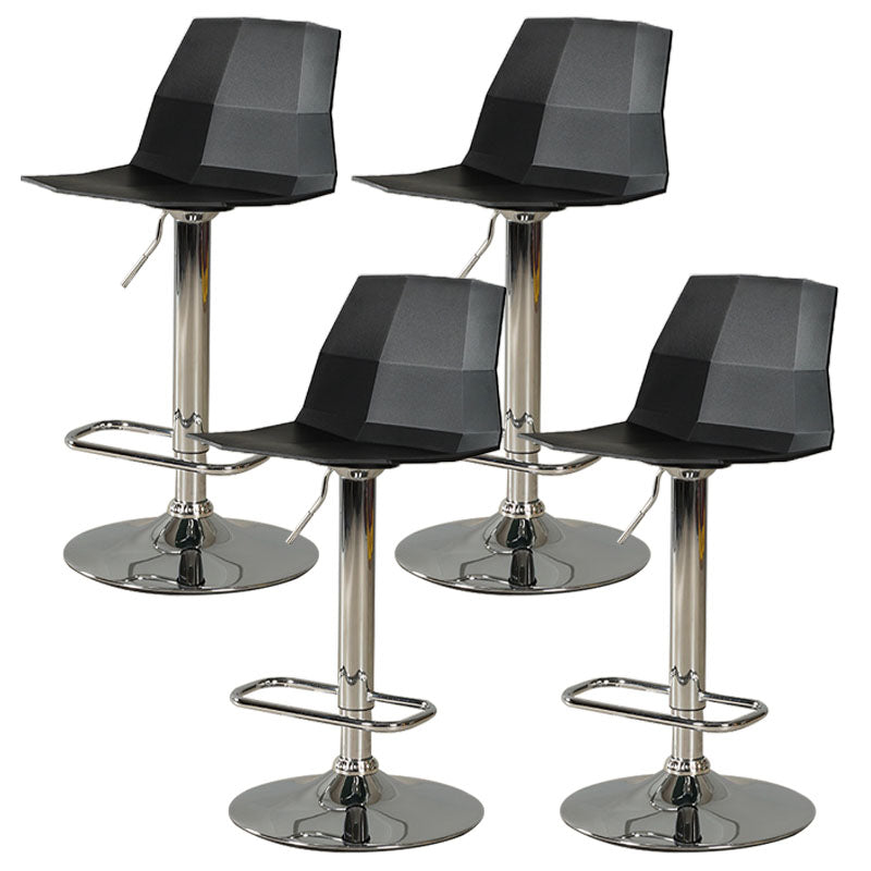 Contemporary Swivel Adjustable Height Stool Matte Finish Plastic Home Barstool