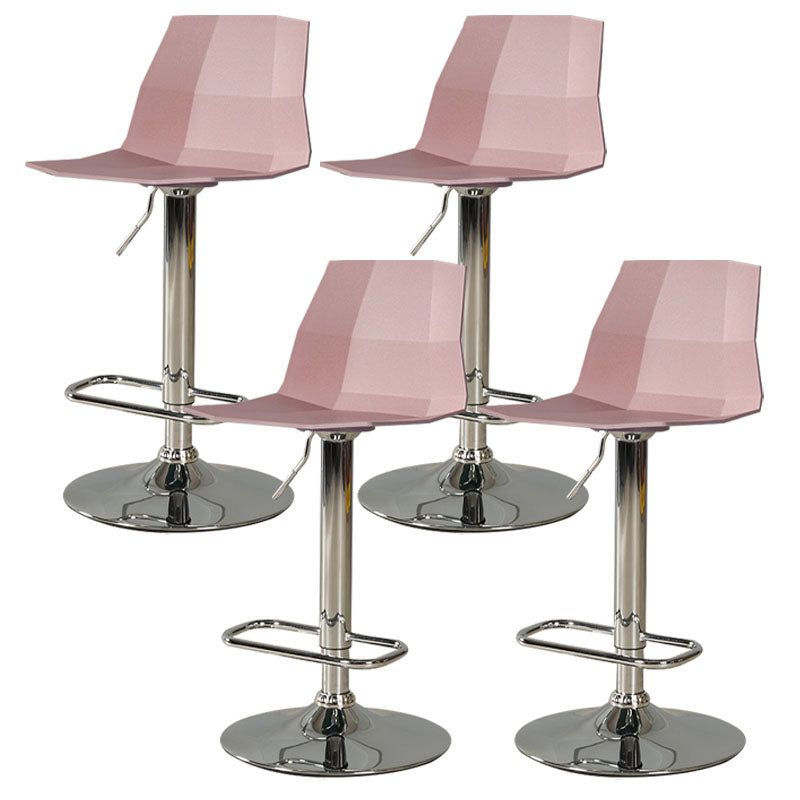 Contemporary Swivel Adjustable Height Stool Matte Finish Plastic Home Barstool