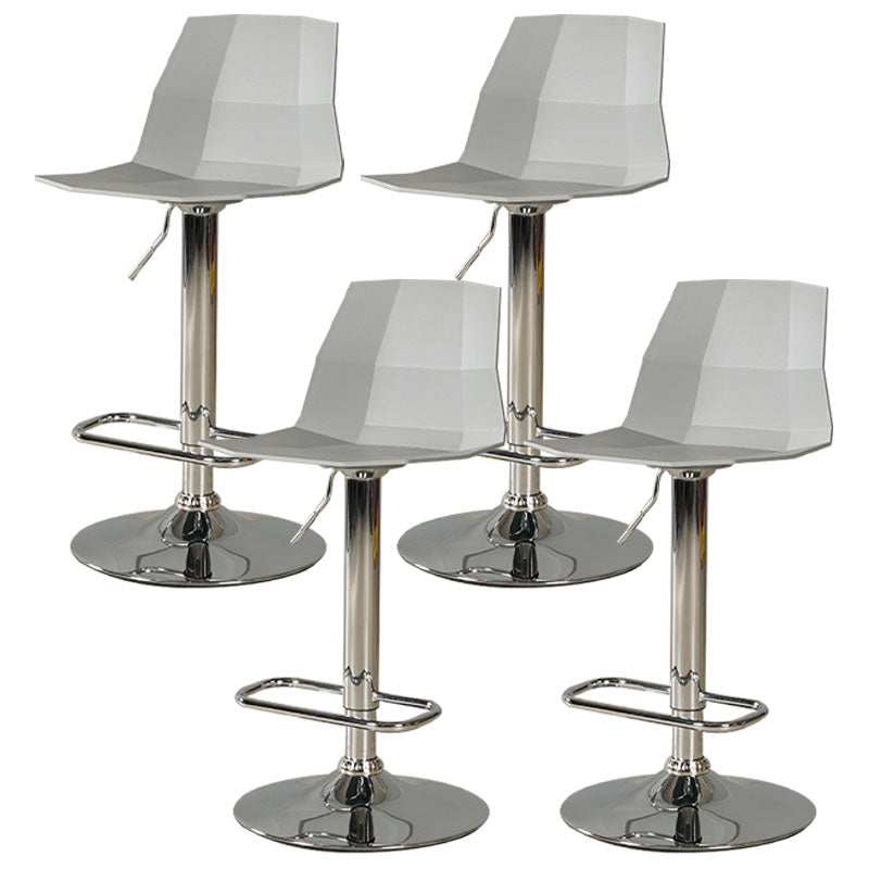 Contemporary Swivel Adjustable Height Stool Matte Finish Plastic Home Barstool