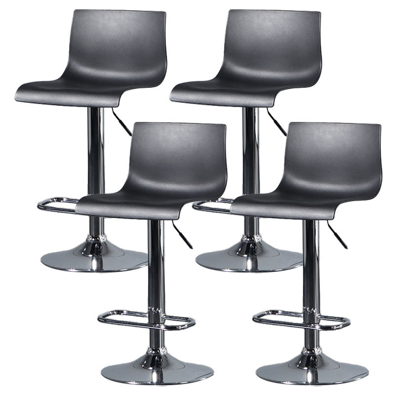 Contemporary Swivel Adjustable Height Stool Matte Finish Plastic Home Barstool