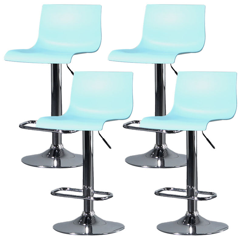 Contemporary Swivel Adjustable Height Stool Matte Finish Plastic Home Barstool