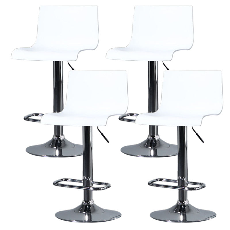 Contemporary Swivel Adjustable Height Stool Matte Finish Plastic Home Barstool