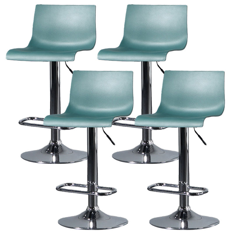 Contemporary Swivel Adjustable Height Stool Matte Finish Plastic Home Barstool