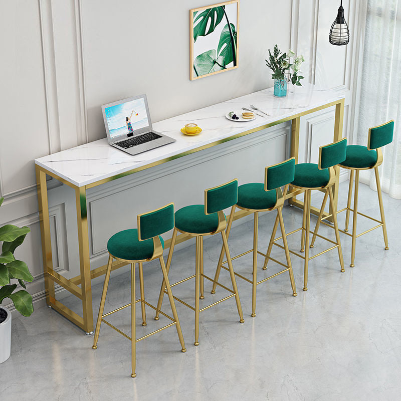 White Bar Table Traditional Luxury Rectangle Bar Table with Trestle Base
