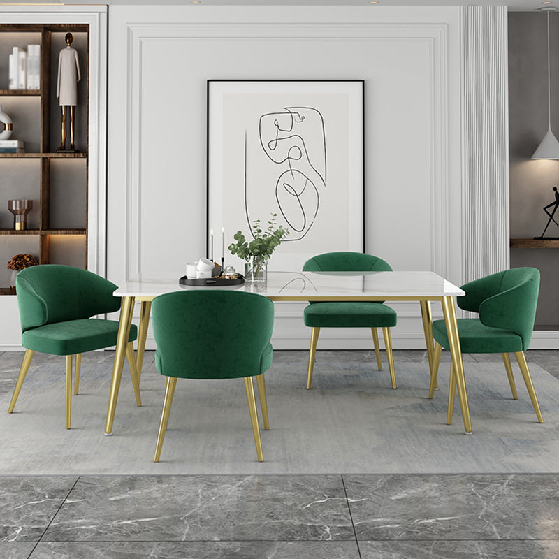 Glam Sintered Stone Dining Table Set 1/4/5/7 Pieces Dining Set