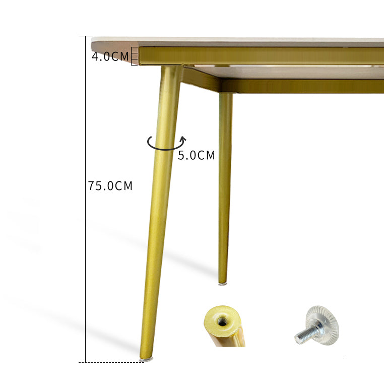 Glam Sintered Stone Dining Table Set 1/4/5/7 Pieces Dining Set