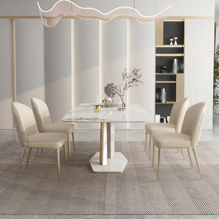 Glam Style Sintered Stone Dining Set 1/4/5/7/9 Pieces Dining Set