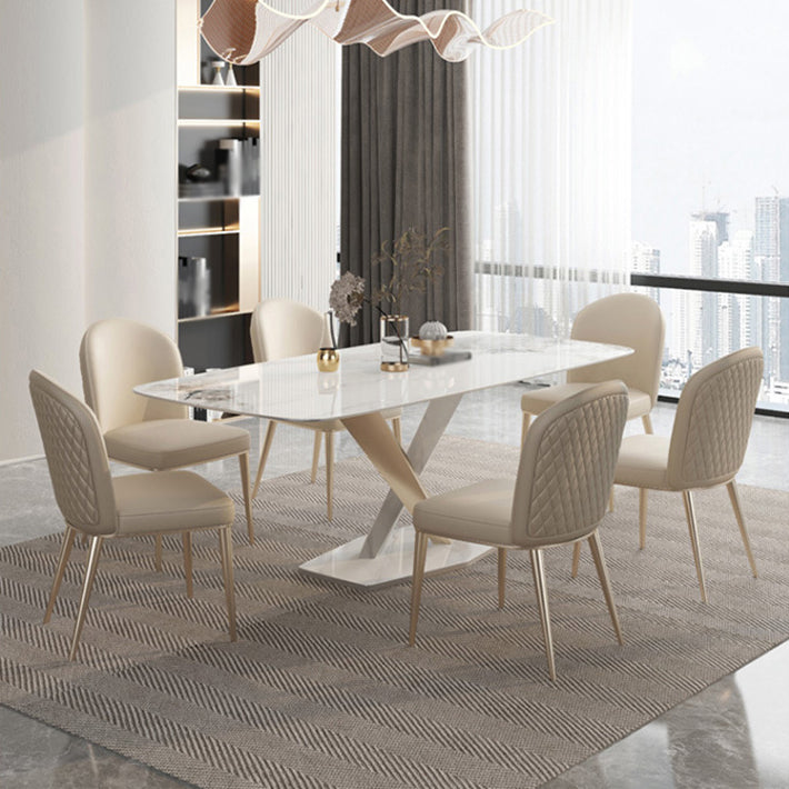 Glam Style Sintered Stone Dining Set 1/4/5/7/9 Pieces Dining Set