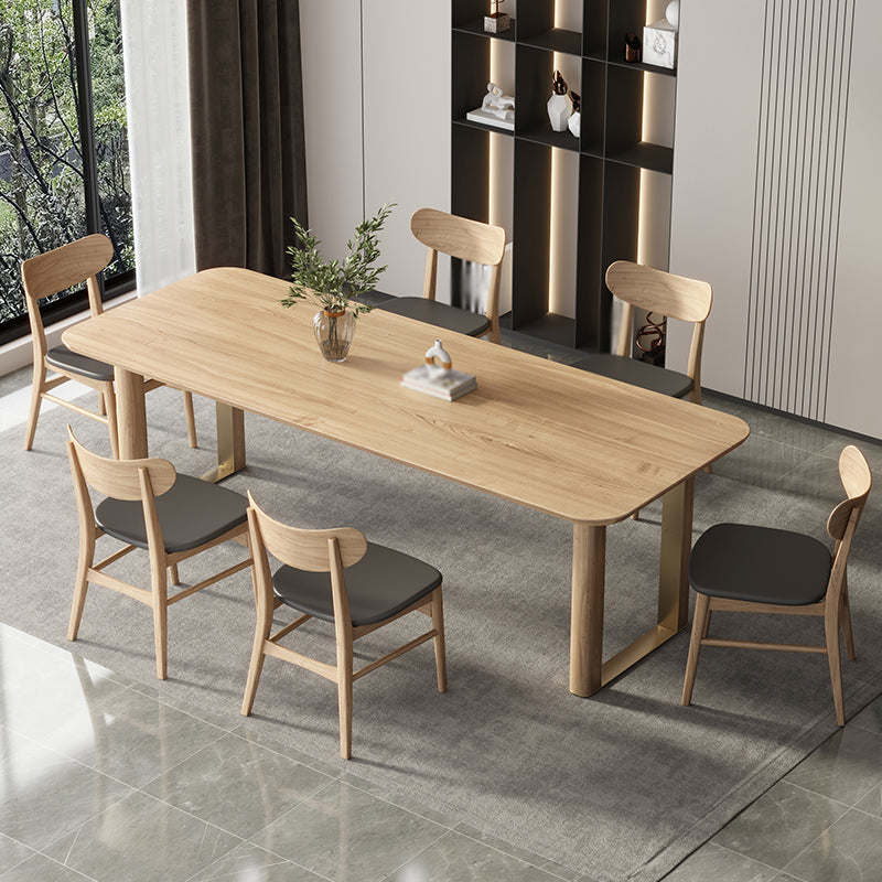Modern Solid Wood Dining Table Set 1/4/5/7 Pieces Dining Set for Home Use