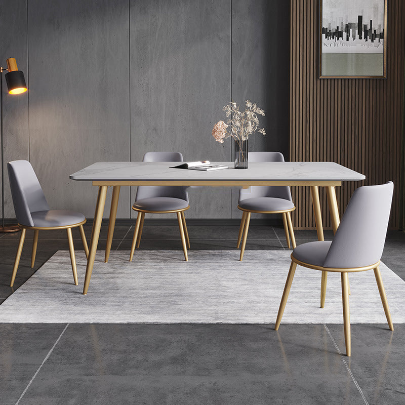 Glam Style Sintered Stone Dining Set 1/2/5/7 Pieces Dining Set for Dining Areas