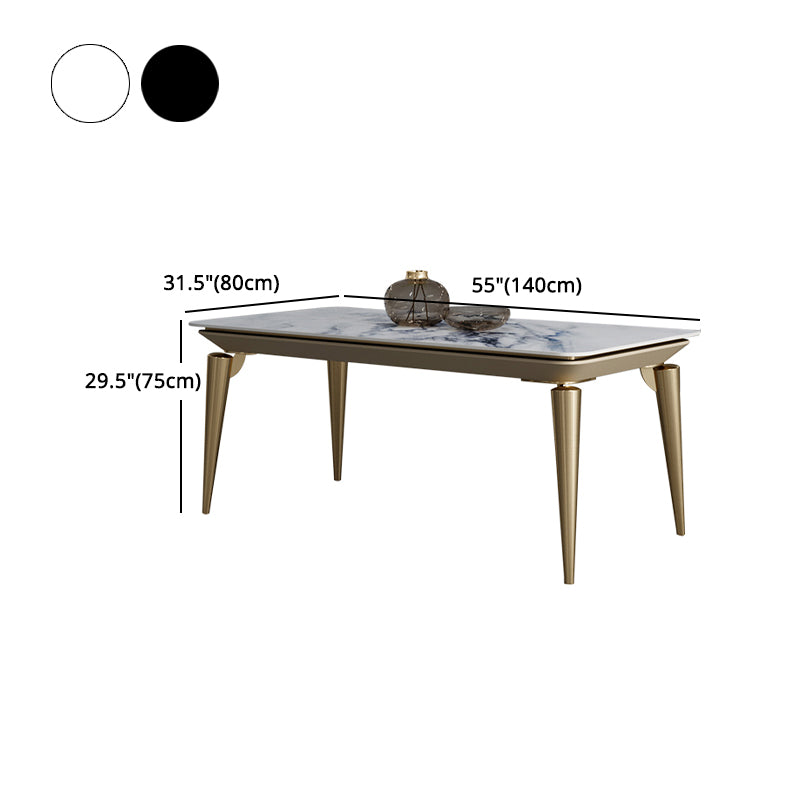 Designer Style Sintered Stone Dining Set Rectangle 1/4/7 Pieces Dining Table with Chairs