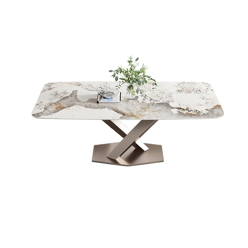 Nordic Sintered Stone Dining Set 1/4/5/7 Pieces Rectangle Dining Table with Chairs