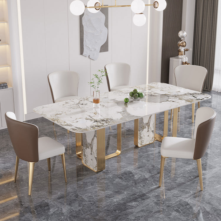 Luxury Sintered Stone Top Dining Set 1/4/5/7 Pieces Dining Table with Chairs