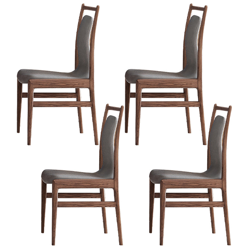 Modern Sintered Stone Top Dining Set 1/4/5/7 Pieces Walnut Dining Table with Chairs
