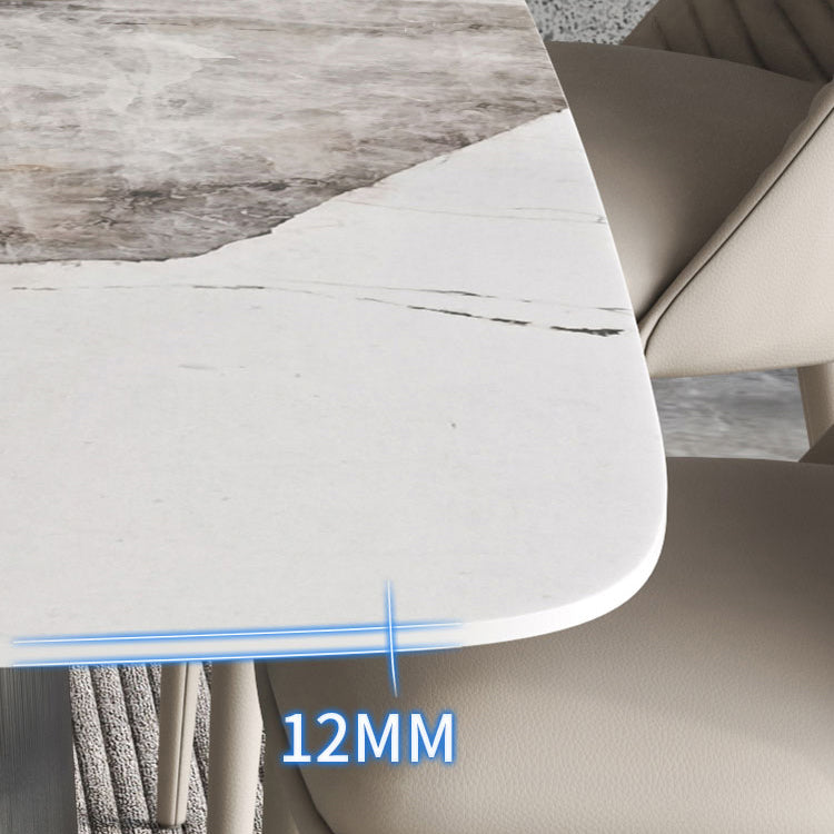 Scandinavian Style Sintered Stone Dining Table Set 1/4/5/7 Pieces Dining Set for Home Use