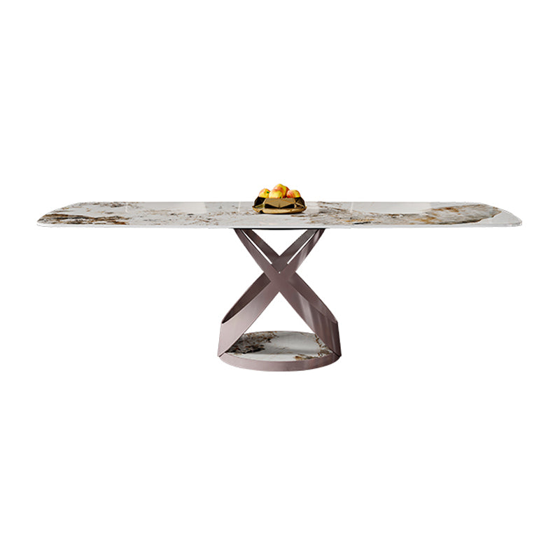 Modern Rectangle Sintered Stone Dining Table Set 1/4/6/7 Pieces Dining Set