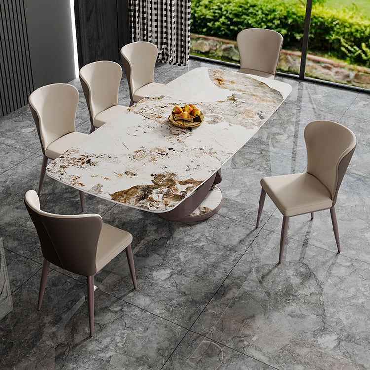 Modern Rectangle Sintered Stone Dining Table Set 1/4/6/7 Pieces Dining Set