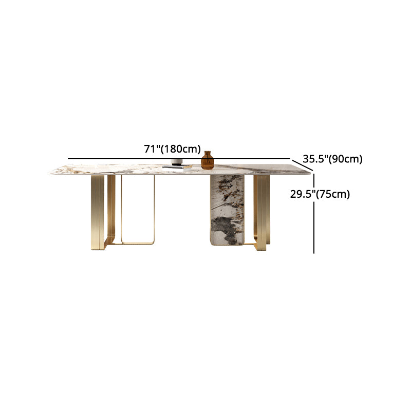 Glam Style Sintered Stone Dining Set 1/2/3/5/6 Pieces Dining Set for Dining Areas