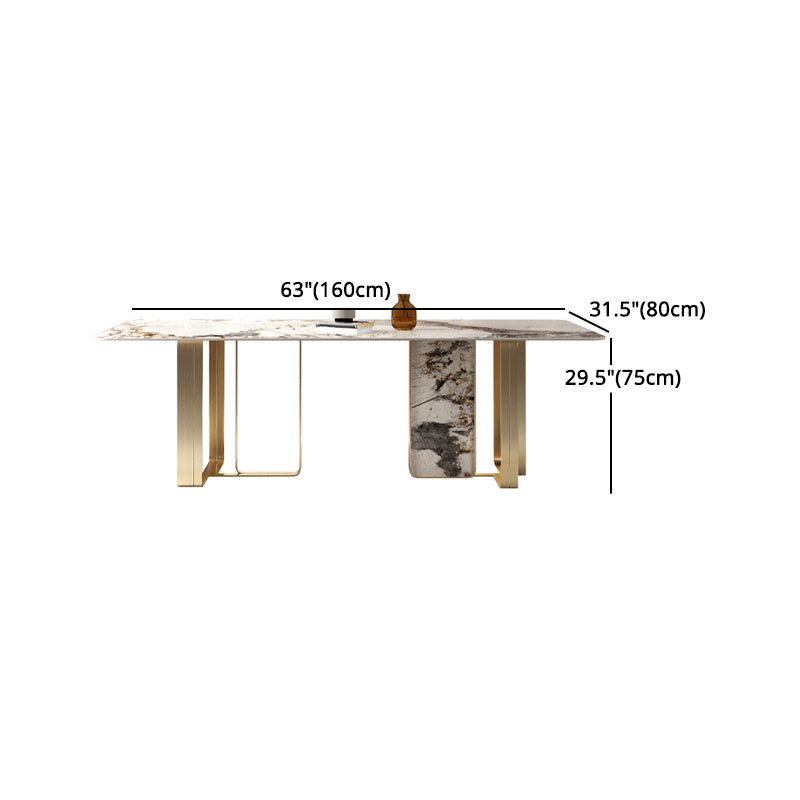 Glam Style Sintered Stone Dining Set 1/2/3/5/6 Pieces Dining Set for Dining Areas