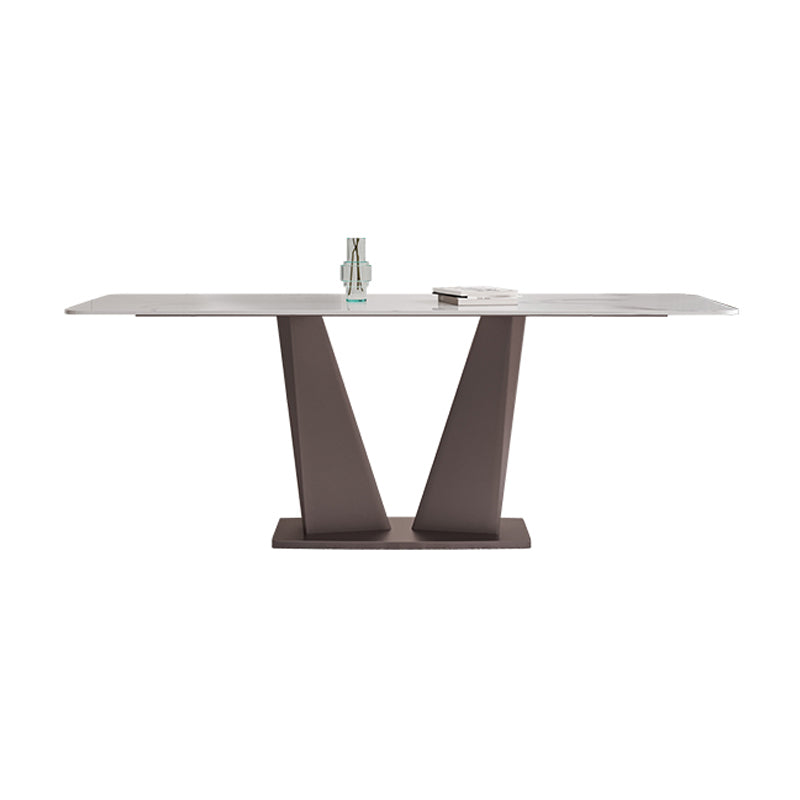 Modern Style Rectangle Sintered Stone Dining Table Set 1/4/5/7 Pieces Dining Set