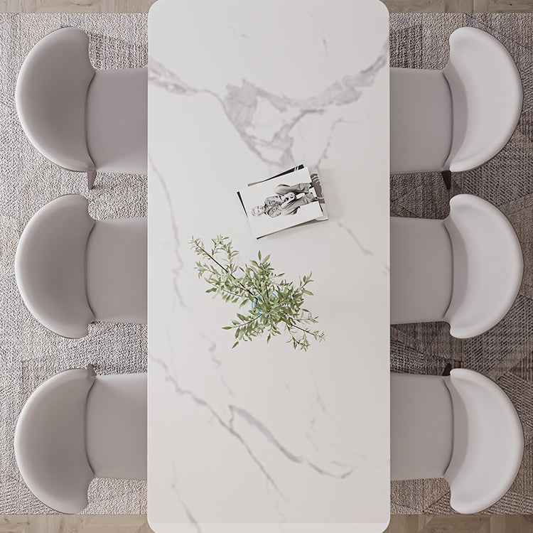 Modern Style Rectangle Sintered Stone Dining Table Set 1/4/5/7 Pieces Dining Set
