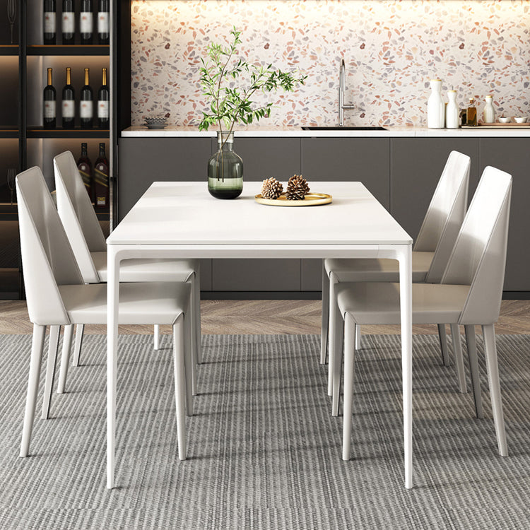 Modern Sintered Stone Dining Table Set 1/4/5/7 Pieces Dining Set for Kitchen