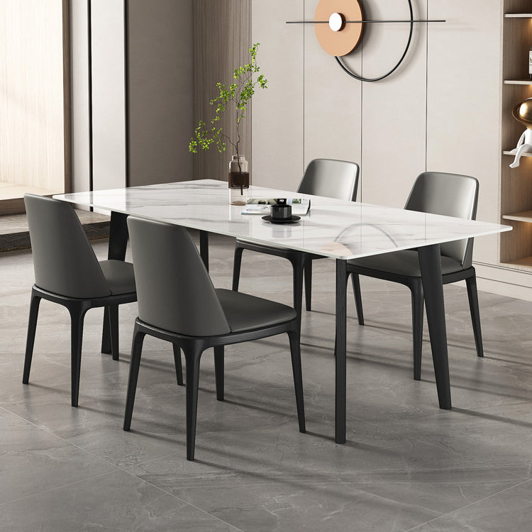 Contemporary Style Sintered Stone Dining Table Set 1/4/5/7 Pieces Dining Set for Home