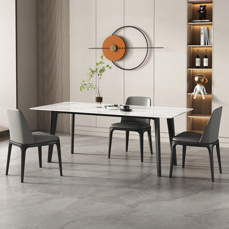 Contemporary Style Sintered Stone Dining Table Set 1/4/5/7 Pieces Dining Set for Home
