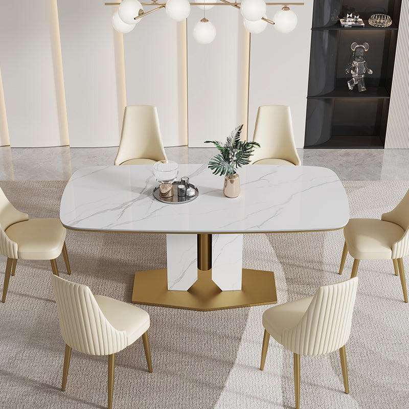 Nordic Sintered Stone Top Dining Set 1/4/5/7 Pieces Rectangle Dining Table with Chairs