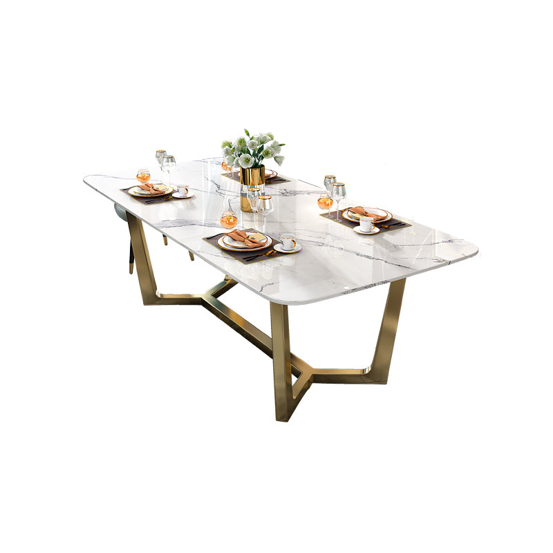Contemporary Sintered Stone Dining Table Set 1/4/5/6/7 Pieces Dining Set for Home