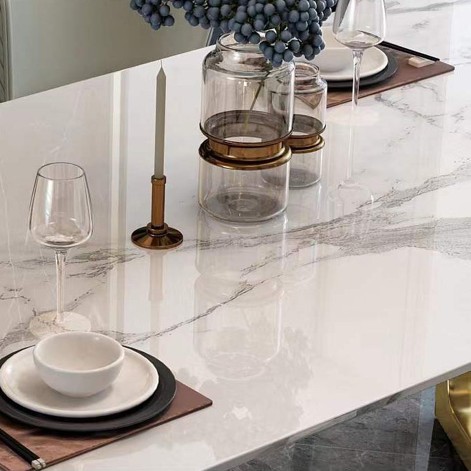 Contemporary Sintered Stone Dining Table Set 1/4/5/6/7 Pieces Dining Set for Home