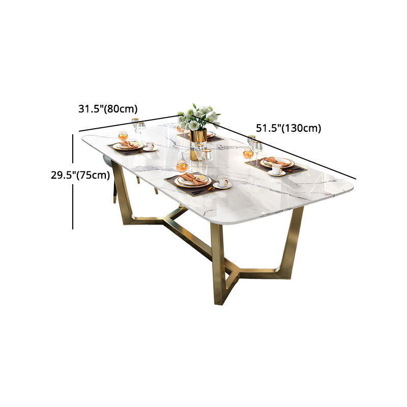 Contemporary Sintered Stone Dining Table Set 1/4/5/6/7 Pieces Dining Set for Home