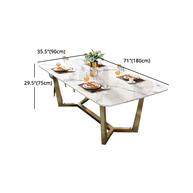 Contemporary Sintered Stone Dining Table Set 1/4/5/6/7 Pieces Dining Set for Home