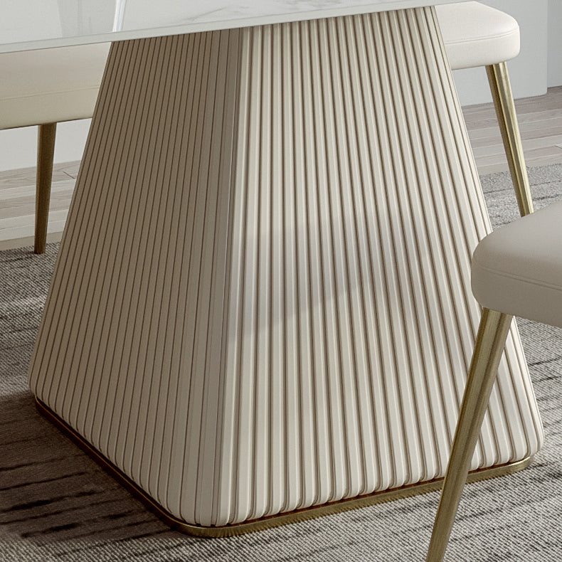 Modern Sintered Stone Top Dining Set Rectangle 1/4/5/6/7 Pieces Dining Table with Chairs