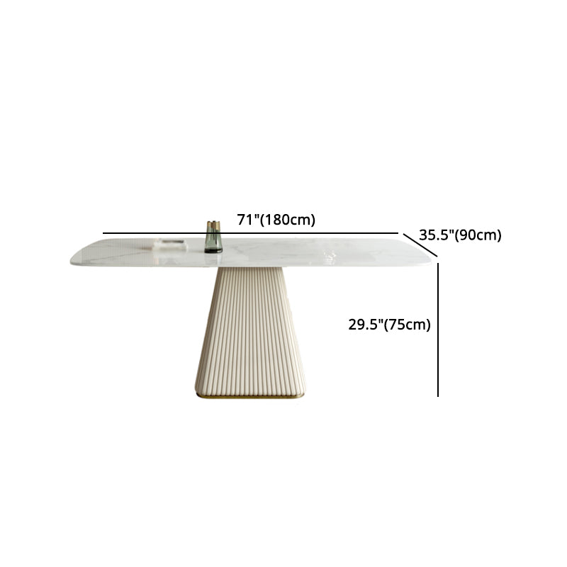 Modern Sintered Stone Top Dining Set Rectangle 1/4/5/6/7 Pieces Dining Table with Chairs
