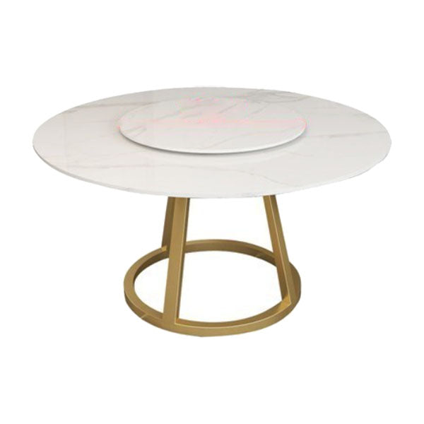 Glam 1/4/6 Pieces Dining Set Round Stone Dining Table for Dining Room
