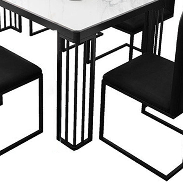 Modern 1/2/6/7 Pieces Dinette Set with White Sintered Stone Top Rectangle Dining Table Set
