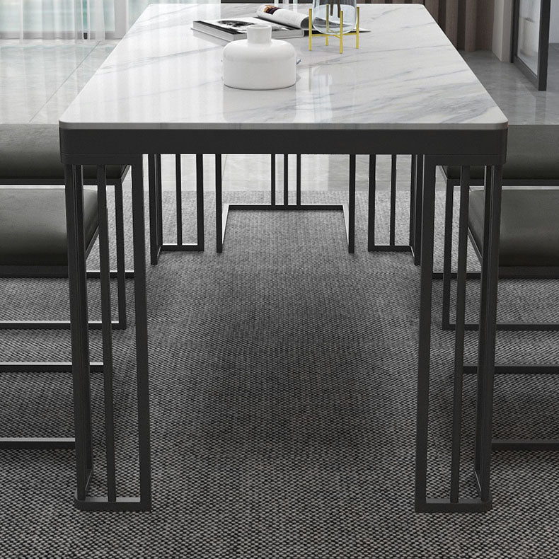 Modern 1/2/6/7 Pieces Dinette Set with White Sintered Stone Top Rectangle Dining Table Set