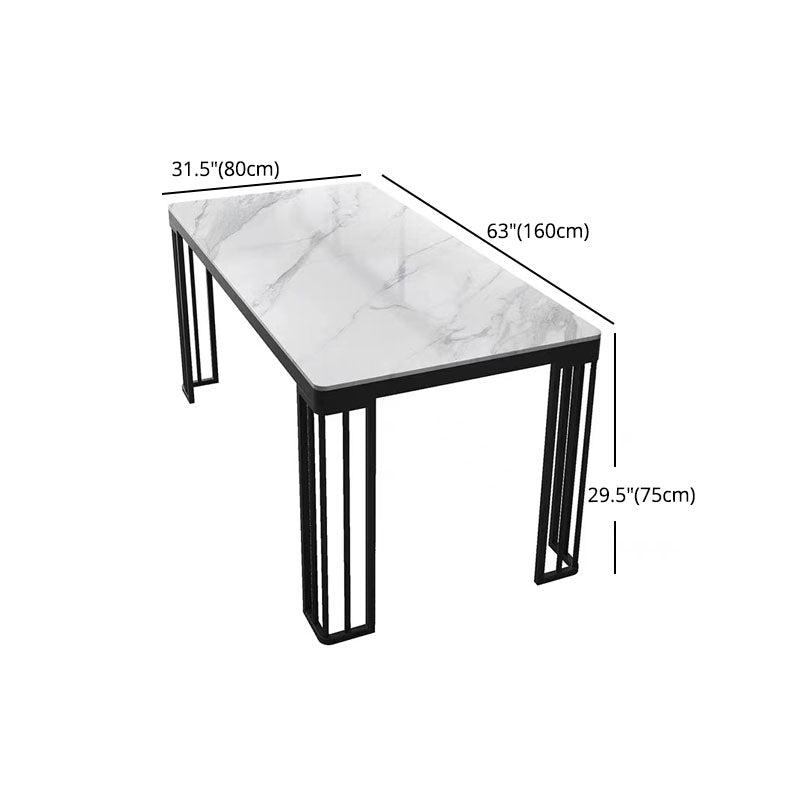 Modern 1/2/6/7 Pieces Dinette Set with White Sintered Stone Top Rectangle Dining Table Set