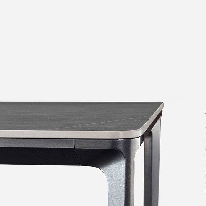 Modern 1/4/5/7 Pieces Black Dinette Set with Sintered Stone Top Rectangle Dining Table Set