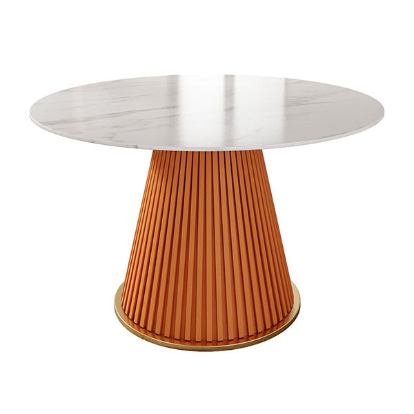 Glam 1/5 Pieces Dining Set Round Stone Dining Table for Kitchen Dining Room