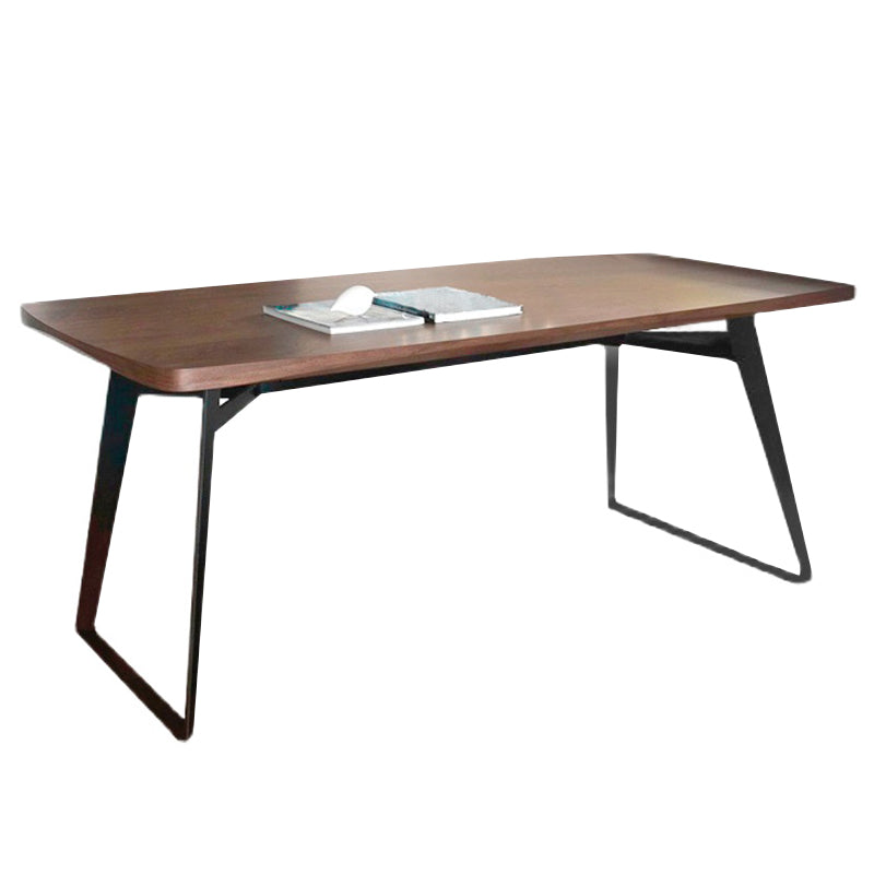 Rectangle Pine Wood Table for Restaurant Industrial Dining Table with Double Pedestal