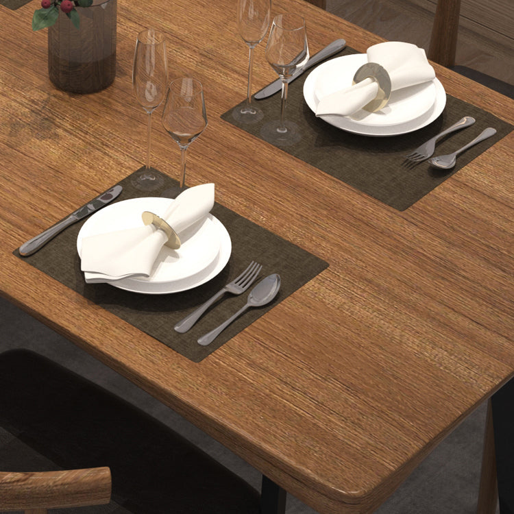 Rectangle Pine Wood Table for Restaurant Industrial Dining Table with Double Pedestal