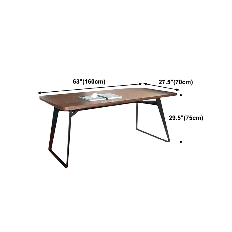 Rectangle Pine Wood Table for Restaurant Industrial Dining Table with Double Pedestal