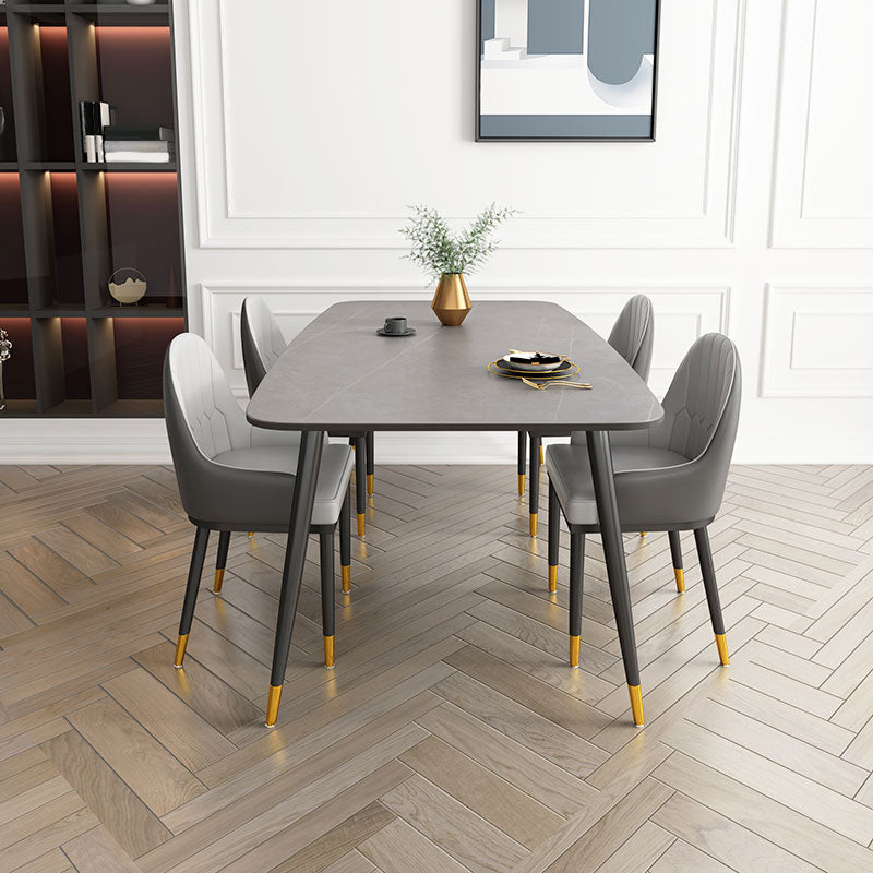 Sintered Stone Dining Table Traditional Luxury 4 Legs Dining Table