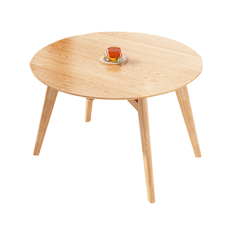 Solid Wood Dining Table Modern Brown 4 Legs Dining Table for Home Use