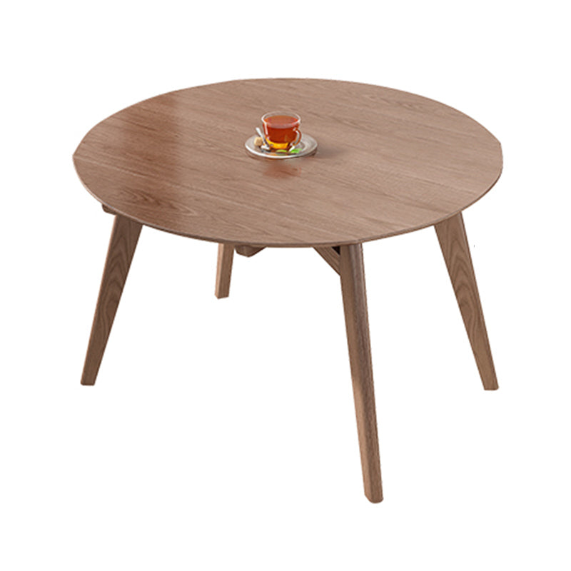 Solid Wood Dining Table Modern Brown 4 Legs Dining Table for Home Use